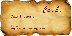 Csiri Leona névjegykártya